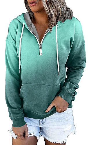 Hoodie Sweatshirt For Dama Lightweight Zip Up Drawstring