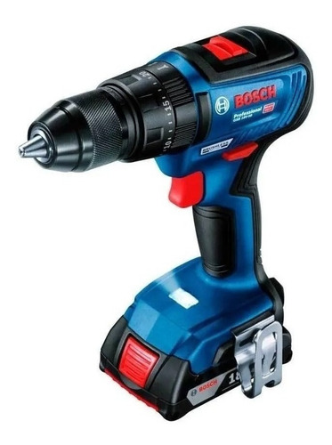 Imagen 2 de 9 de Taladro percutor atornillador inalámbrico de 13mm Bosch GSB 18V-50 18V + 2 baterías de 2Ah + accesorios con maletín de transporte 110V/220V