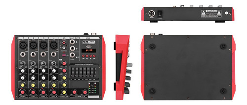Mesa De Mezclas Para Live Mixer Portátil D6 Bt 6 Canales