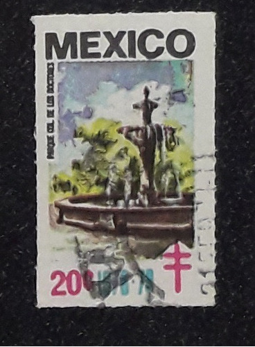 Timbre Postal Sello Estampilla México Parque Colonia De Los 