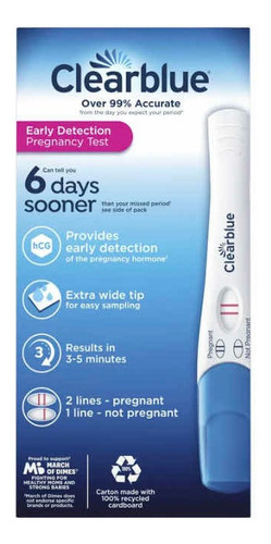 Prueba Embarazo Clearblue Detección Temprana 5 Unidades