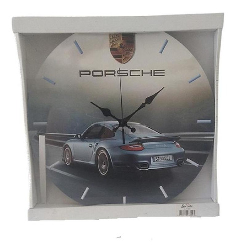 Reloj Mural Decorativo Diseño Porsche Azul / Runn