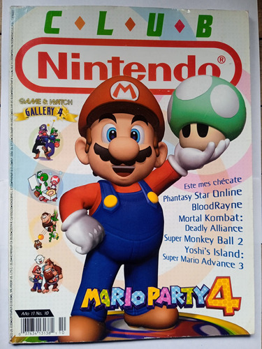 Revista Club Nintendo Año 10 No 11 Portada Mario Party 4