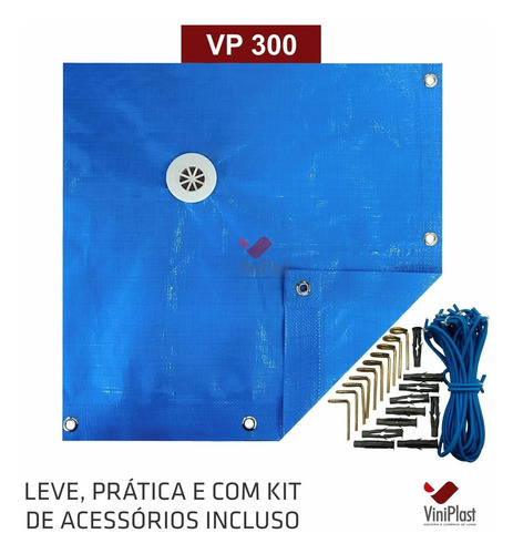 Capa De Piscina 3 Em 1 Vp300 Proteção+termica 6,5x3,5 M