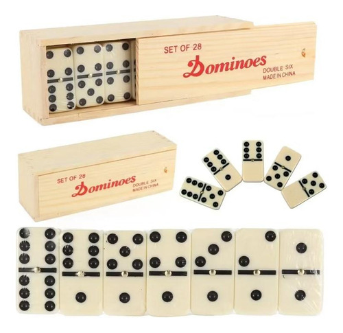 Domino En Caja De Madera