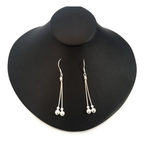 Aretes Para Mujer Colgante Elegante Bombita Joya Plata 925