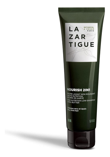 Shampoo Lazartigue Nourish 2 Em 1, Bálsamo De Limpeza Sem Es