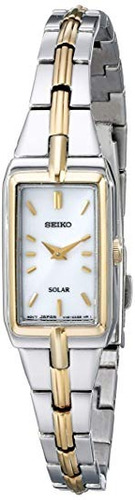 Reloj Seiko Con Esfera Blanca De Dos Tonos Para Mujer De Sei