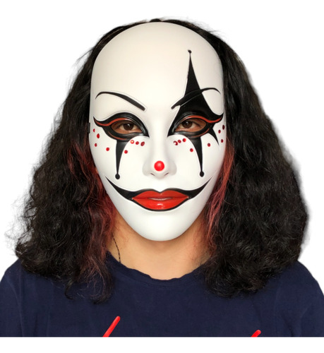 Máscara Comodín Halloween Adultos Joker Payaso Accesorio Mnr