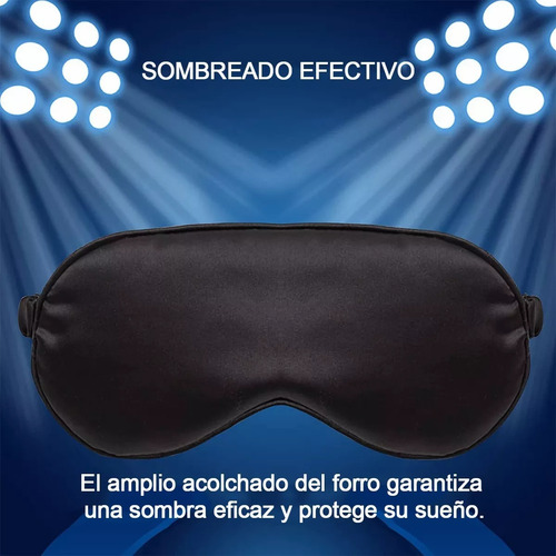4 Antifaz Para Dormir De Seda Doble Faz Con Tapones Oidos