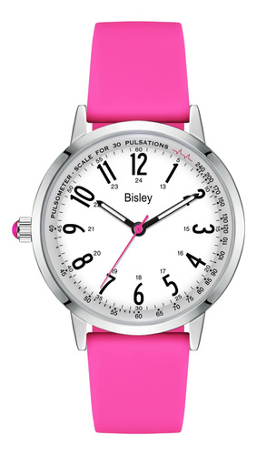 Reloj De Enfermera Reloj Para Mujer Correa De Silicona Rosa