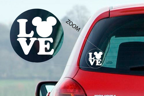 Disney Love Mickey Calco Sticker Vinilo Decoracion