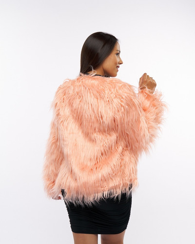 Imagen 2 de 2 de Tapado Peludo Chaqueta Abrigo Mujer Fiesta Matrimonio 9931
