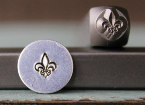 6 Mm Fleur Lis Diseño Perforadora Metal Joya Sello