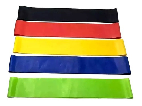 Set 5 Bandas Elásticas Resistencia Entrenamiento Fitness