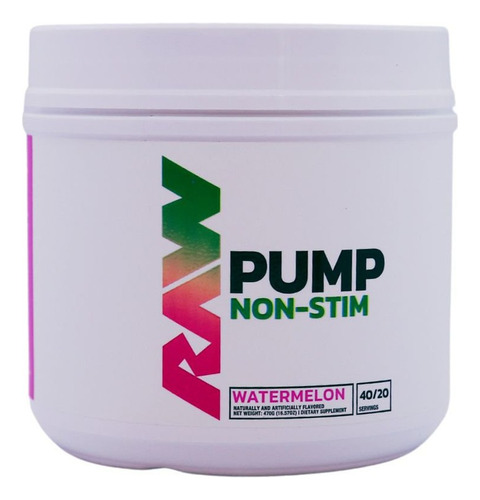 Raw Pump Pre Entrenamiento 40 Servicios Sabor Watermelon