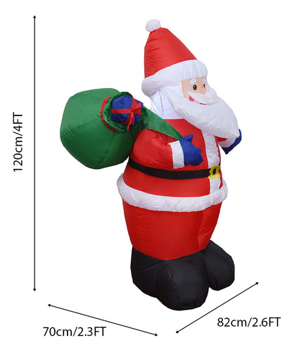 Mesa De Papá Noel De 4 Pies Con Luces Led Para S