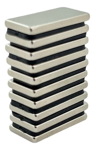 Iman De Neodimio 20mm X 10mm X 2mm N35 12000 Gauss 10 Piezas