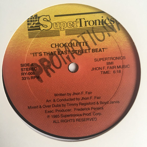 Chocolette - It's That East Street Beat - 12'' Single Vinil