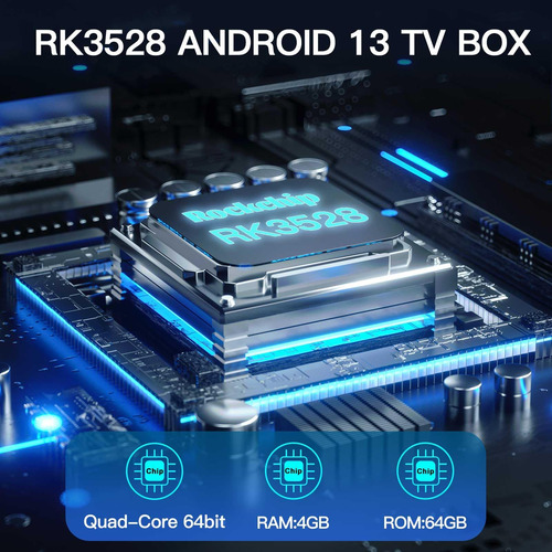 Conjunto De Chips Android 130 Tv Box Gb 64 Gb 8k Android Box
