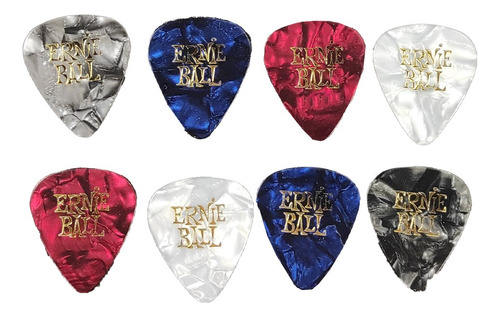 Púas Pearloid Nacaradas Pack X 8 Unidades Ernie Ball