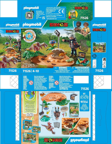 Playmobil Dinosaurio Estegosaurio + Ladrón Huevos 29pc 71526 Dinosaurio Ladrón