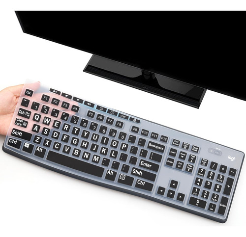 Funda Protectora Para Teclado Letras Grandes Compatible Logi