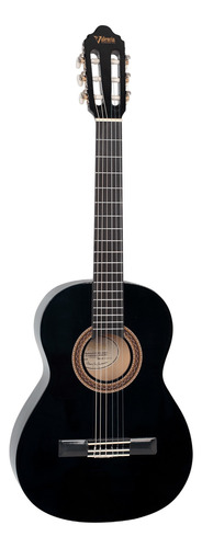 Guitarra criolla clásica Valencia 100 VC103L para zurdos negra arce ebonizado brillante