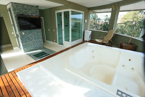 Casa Espetacular, 5 Suítes, Piscina, Spa, Sauna, Elevador, Às Margens Da Lagoa Dos Ingleses Em Alphaville. - 776