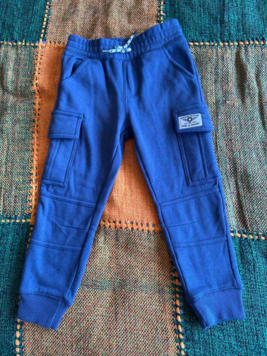 Pantalón De Buzo Color Azul Niño Talla 3 Nuevo