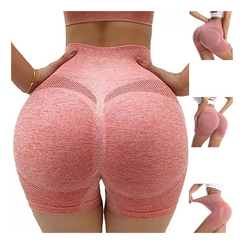 Short Butt Lift Femenino Push Up Gym Yoga 3pcs