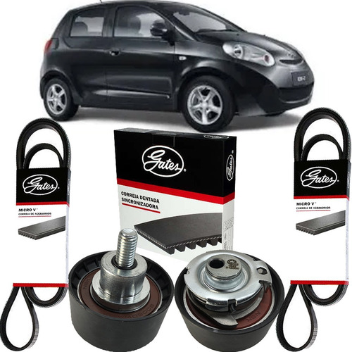 Imagem 1 de 10 de Kit Correia Dentada + Kit Alternador Chery Face 1.3 16v