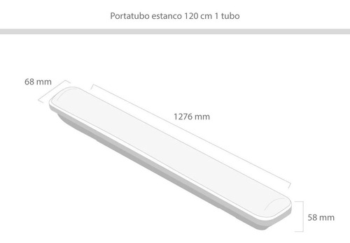 Imagen 4 de 9 de Portatubo Estanco 120cm Para 1 Tubo Led Ip65 Macroled