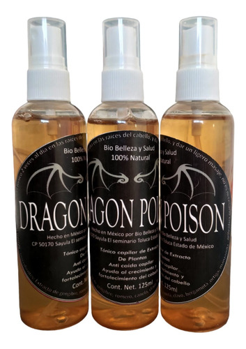 Tónico Capilar Anti Caída Y De Crecimiento Dragon Poison