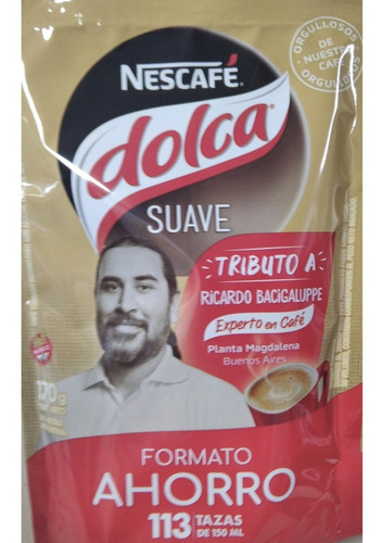 Nescafe Dolca Suave Doypack 170 Grs Pack 4 Unidades