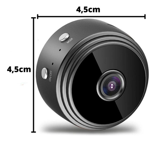 Mini Camera Espia Hd 1080p Wi-fi C/ Bateria Interna Sem Fio