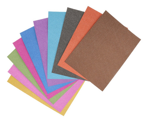 10 Folhas / Pacote A4 Glitter Cartolina Papel Artesanal,