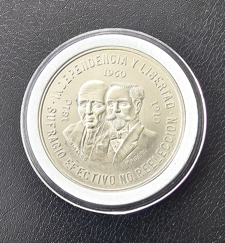 Moneda Hidalgo Y Madero 10 Pesos 1960 Plata Ley 900 (Usado)