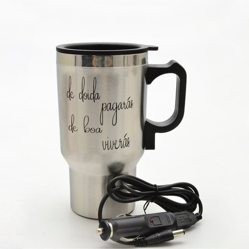 Caneca Elétrica Aquece Bebidas Trabalho Camping Viagem Usb De doida