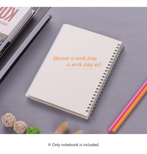 Cuaderno Espiral A5 Con Banda Elástica, Páginas Punteadas Pa