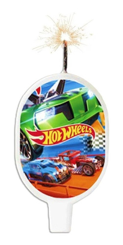 Vela Hot Wheels Decoración Para Pastel Hot Wheels Fiesta