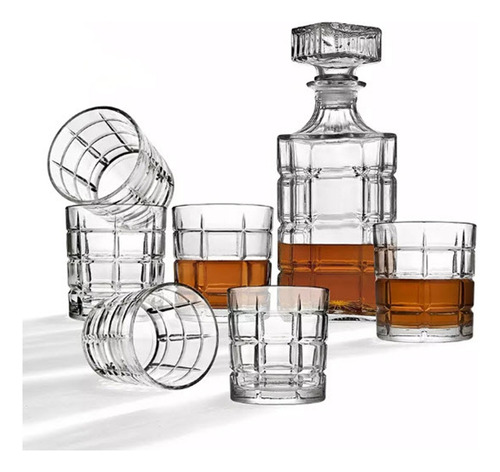 Decantador De Whisky + Vasos Set X 7 Piezas Exclusivo Mod 7