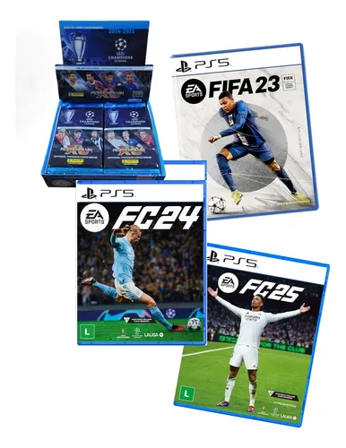 Kit Fifa 23 Fc 24 E Fc 25 + Caixa De Cards Uefa Champions Pa