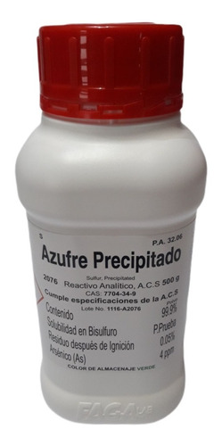 Azufre Precipitado R. A. De 500 G Fagalab