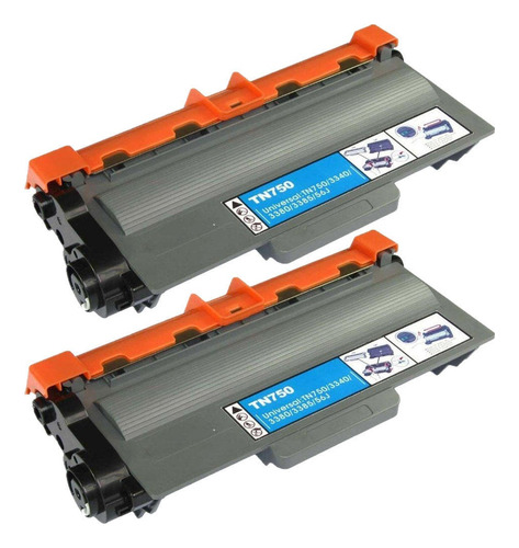 2x Toner Para Brother Tn750 Tn-750 8110 8910 5450 8510 5470