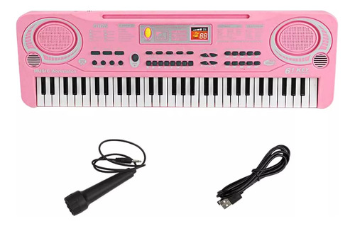 Piano Eléctrico Para Niños Micrófono Teclado Música Digital