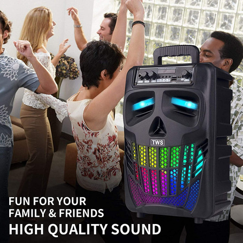 Altavoz Bluetooth Aesackir B-s08 Portátil Con Subwoofer De 1