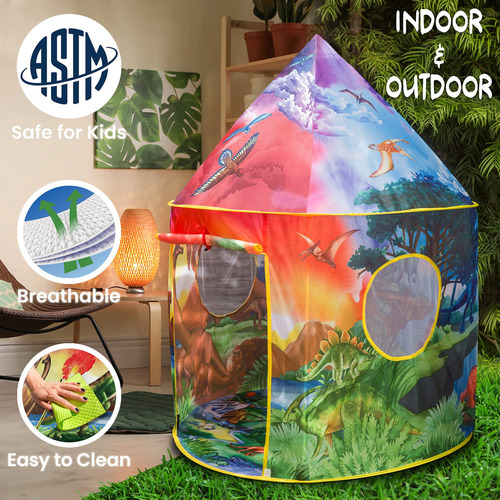 Tienda De Campaña Para Niños W&o Dinosaur Discovery Con Botó