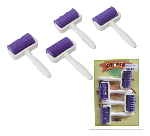 Juego De Rodillos Cooper 9cm X4u - Cotillón Waf