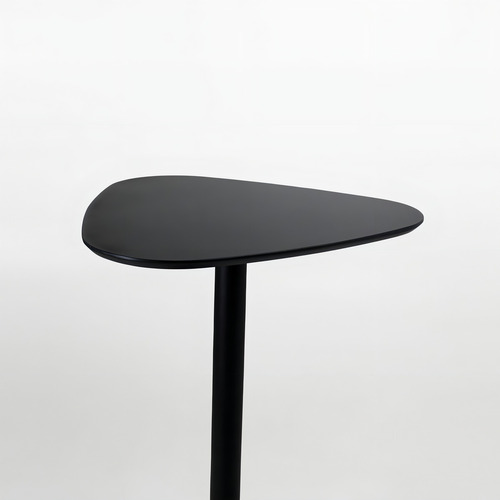Mesa Monopod Palette de MDF lacado, 65 x 50 cm, negra